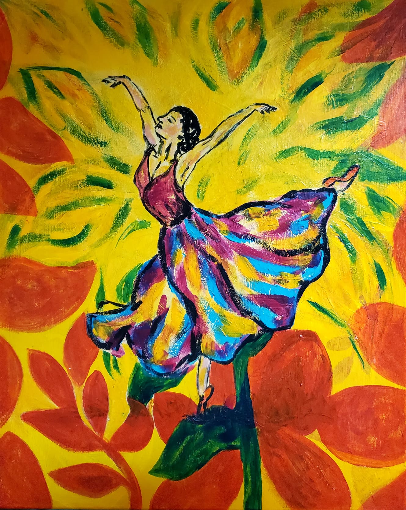 Dancing Lilly - 16" x 20" - SOLD