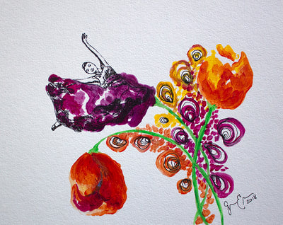 SOLD - Dancer of Freedom - 8" x 10"