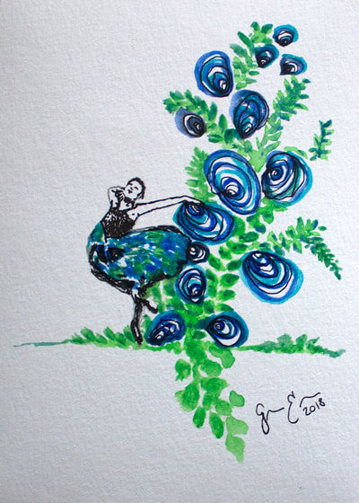 SOLD - Dancer of Freedom II - 5" x 7"