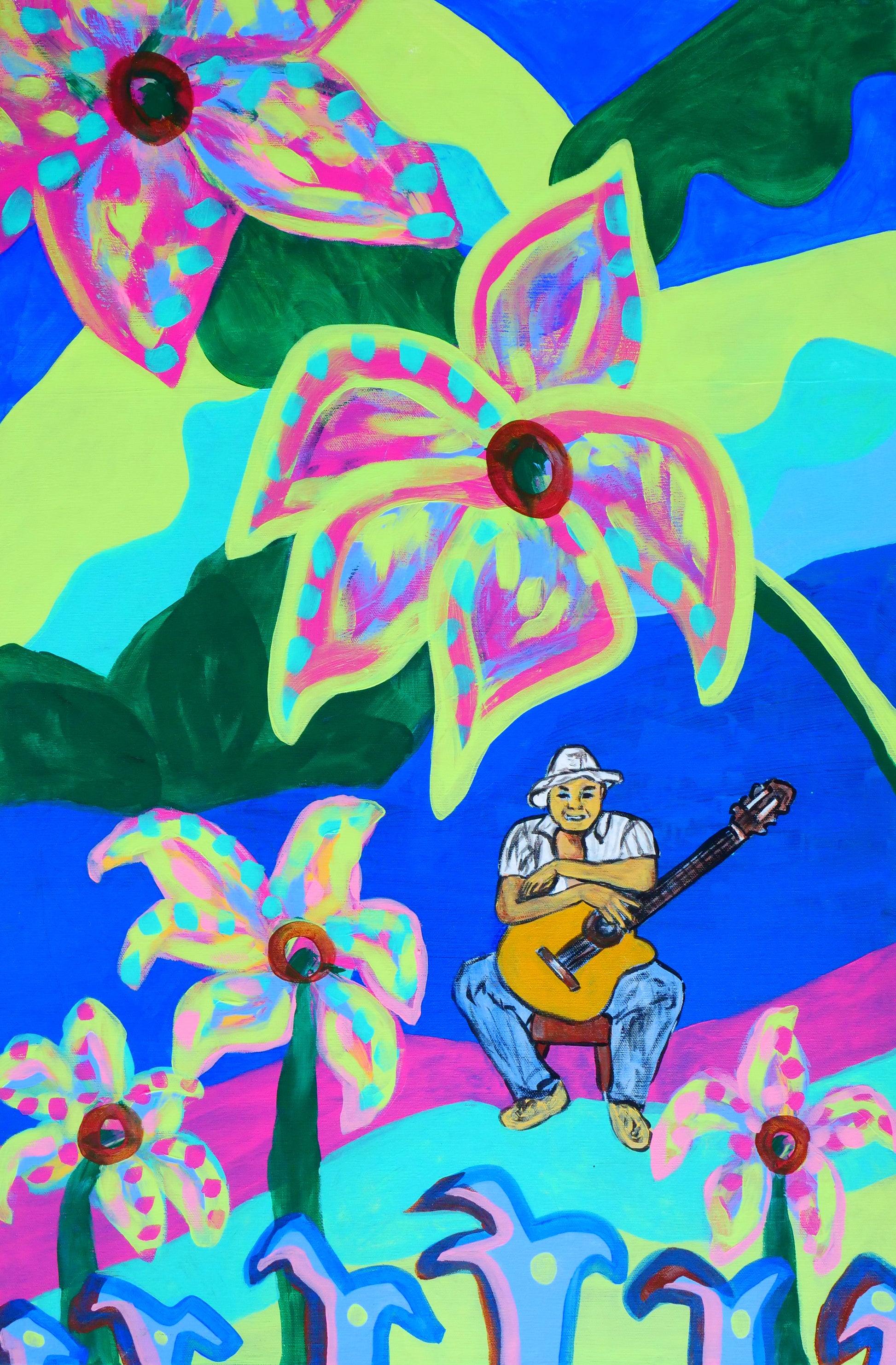 The Guitar Player - 20" x 30" - SOLD
