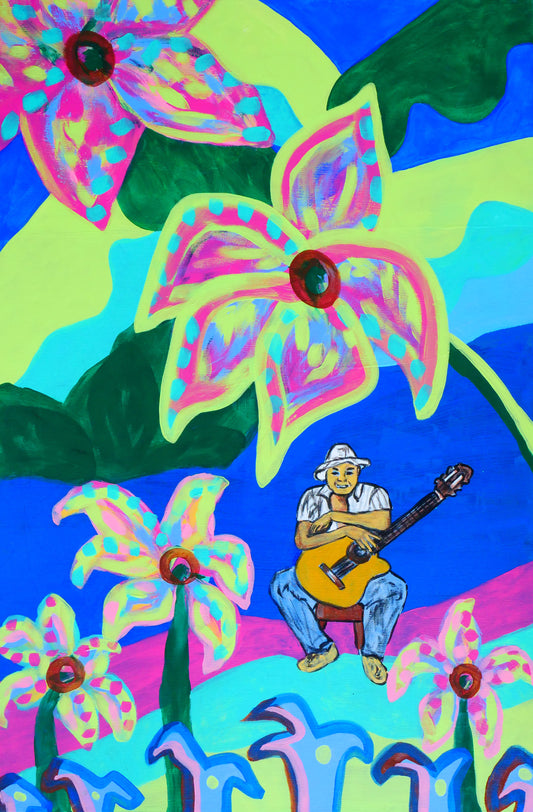The Guitar Player - 20" x 30" - SOLD