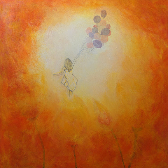 Oranges and Roses - 40" x 40"