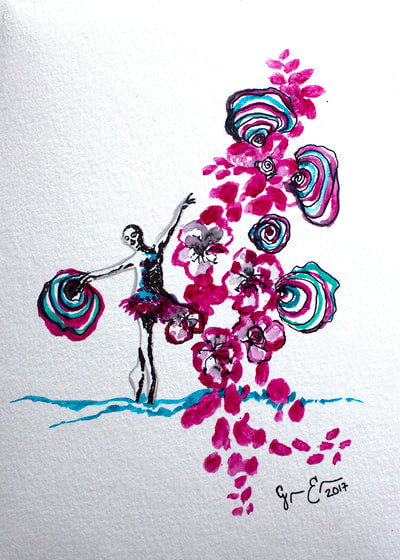 SOLD - Dancer of Freedom VI - 5" x 7"