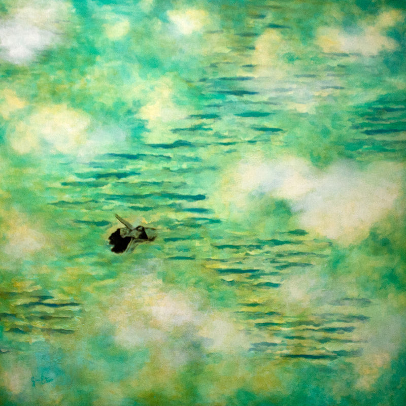 Floating in Time - 40" x 40"